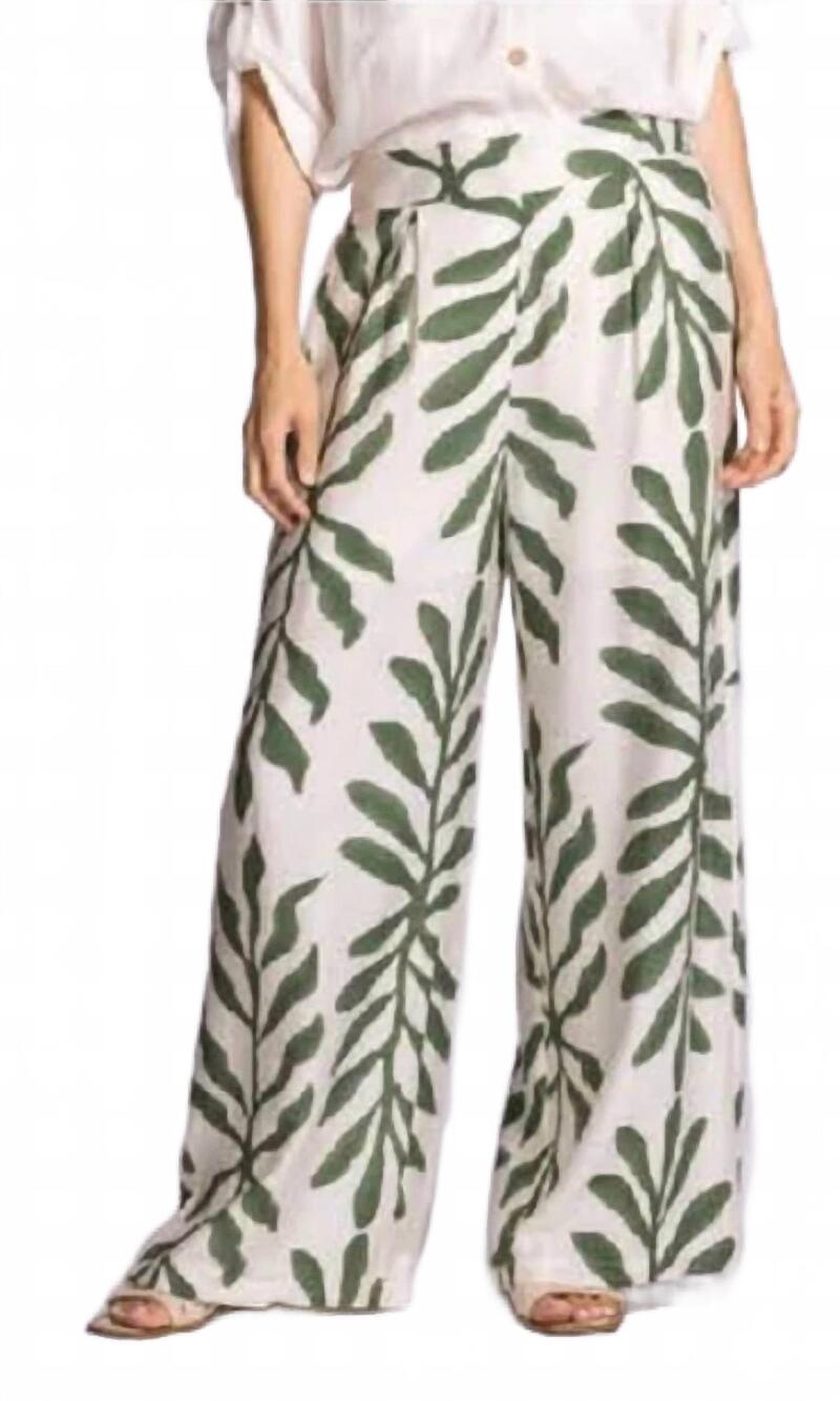 NEW PINK MARTINI riverside pants in green